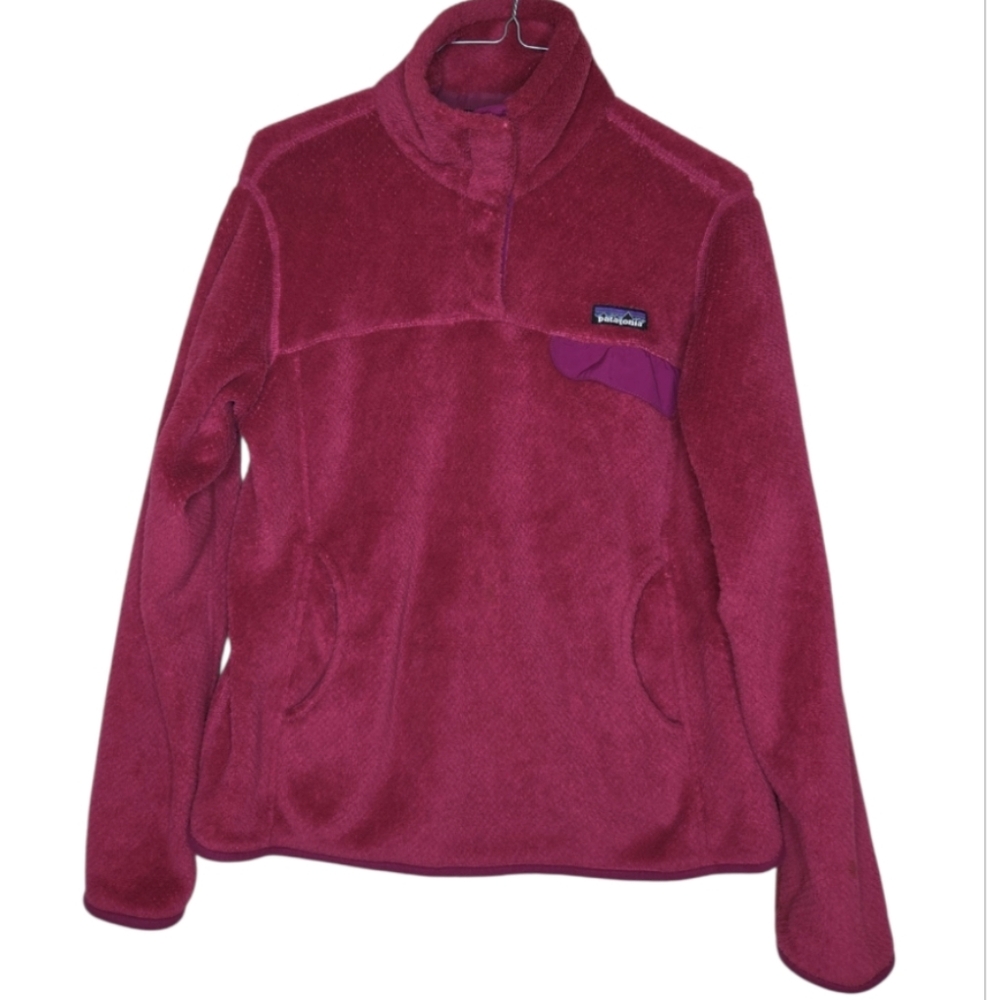 Patagonia Women's ReTool Snap T Rasberry Plum Polartec Fleece Pullover Size M